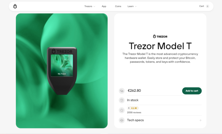 Trezor model T