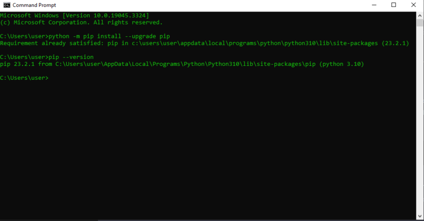 command prompt