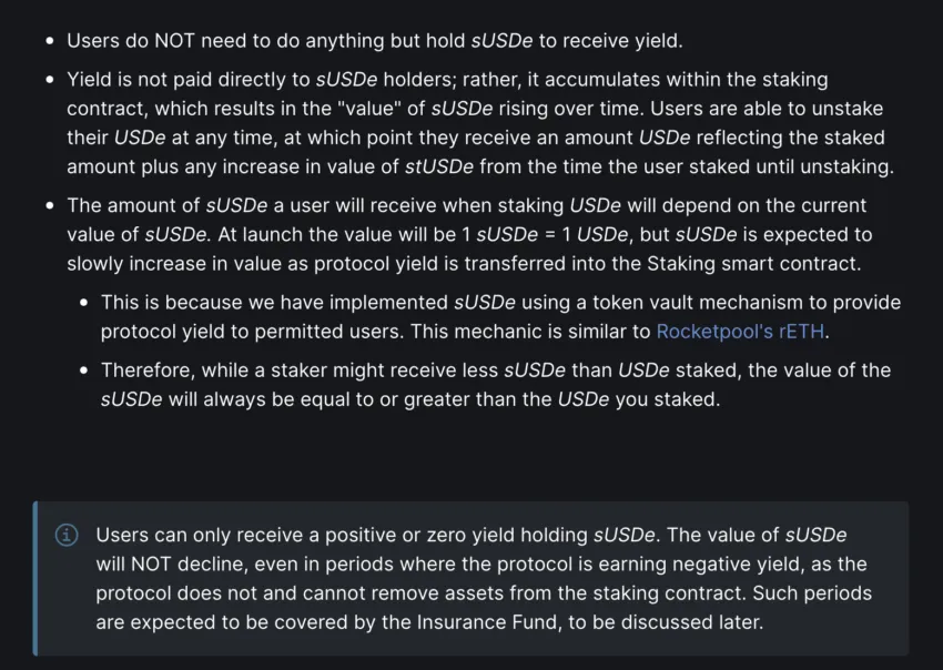 Ethena's take on negative yields: Gitbook