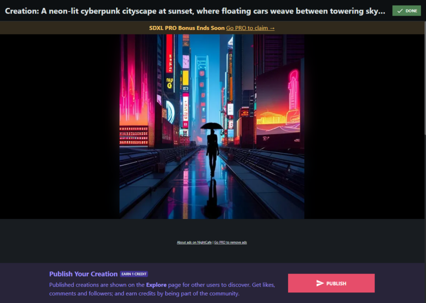 nightcafe AI example