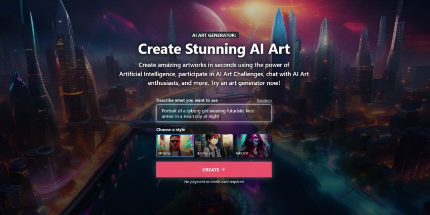 nightcafe ai image generator